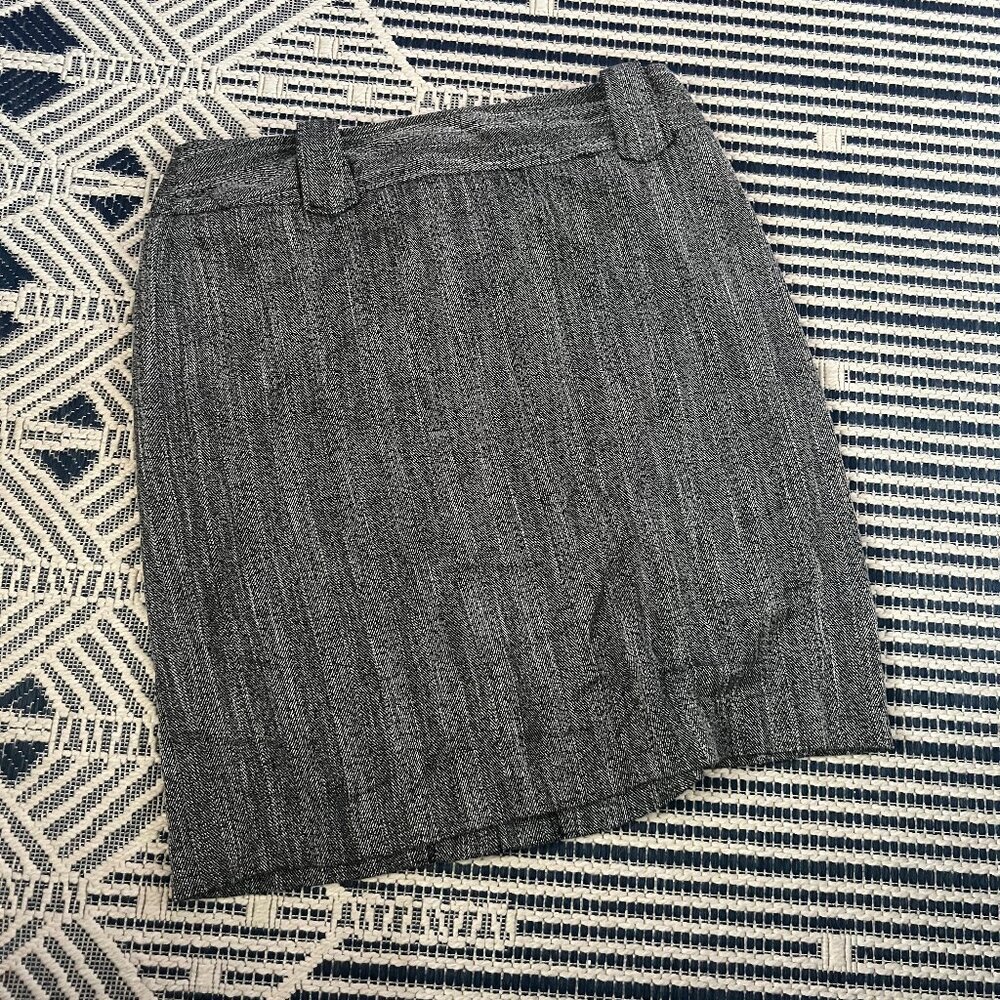 Sharagano Vintage Gray & Black Straight Pencil Skirt